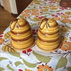Beehive Salt and Pepper Shakers